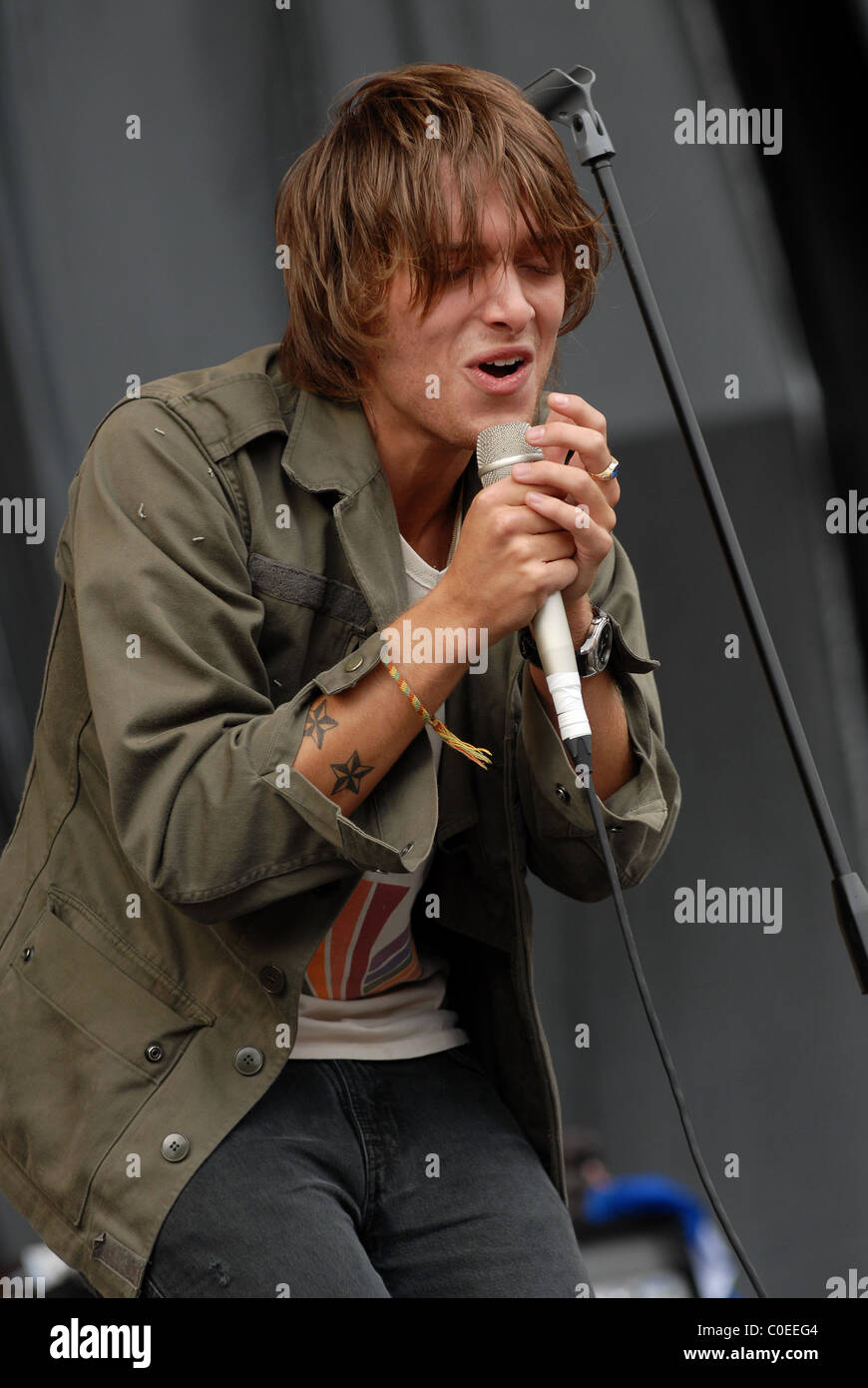 Paolo Nutini V Festival 2007 - Tag eins Hylands Park, Chelmsford, Essex - 18.08.07 Stockfoto