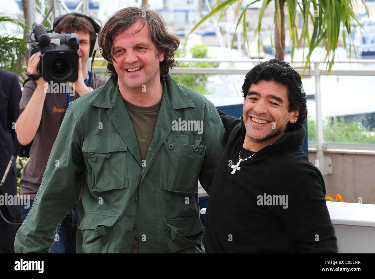 Diego Maradona und Emir Kusturica die 2008 Cannes Film Festival - Tag 7 "Maradona von Kusturica" - Fototermin Cannes, Frankreich - Stockfoto