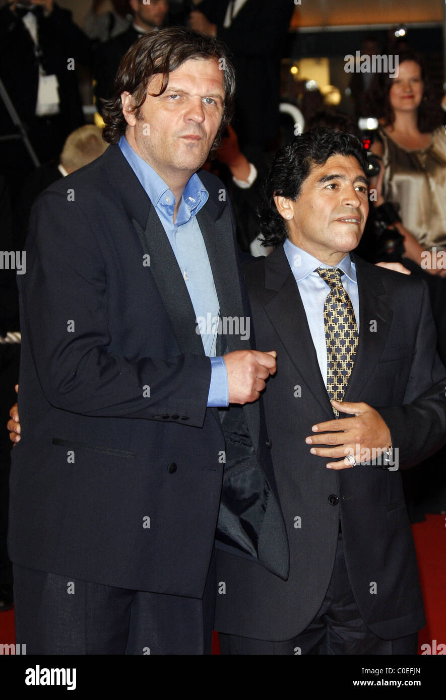 Emir Kusturica und Diego Maradona der 2008 Cannes Film-Festival - Tag 8 "Maradona" - Premiere Cannes, Frankreich - 21.05.08 Stockfoto