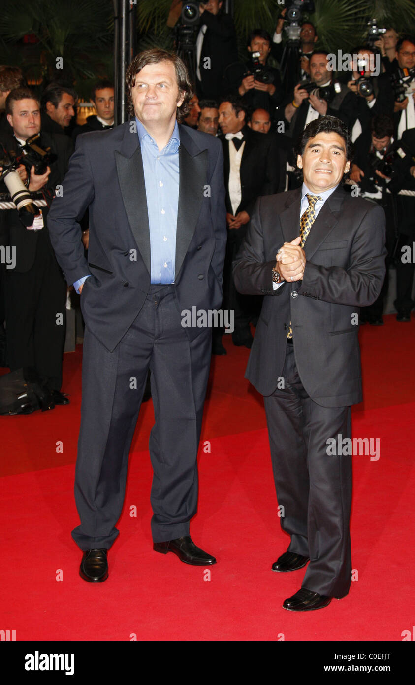 Emir Kusturica und Diego Maradona der 2008 Cannes Film-Festival - Tag 8 "Maradona" - Premiere Cannes, Frankreich - 21.05.08 Stockfoto