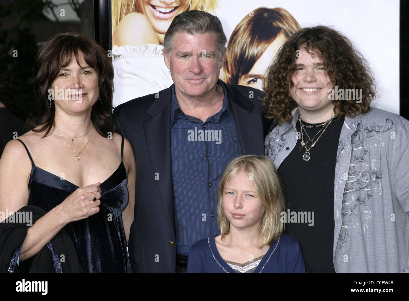 Treat Williams und Familie Los Angeles-premiere von "Was passiert In Vegas" im Mann Village Theater Westwood, California statt Stockfoto