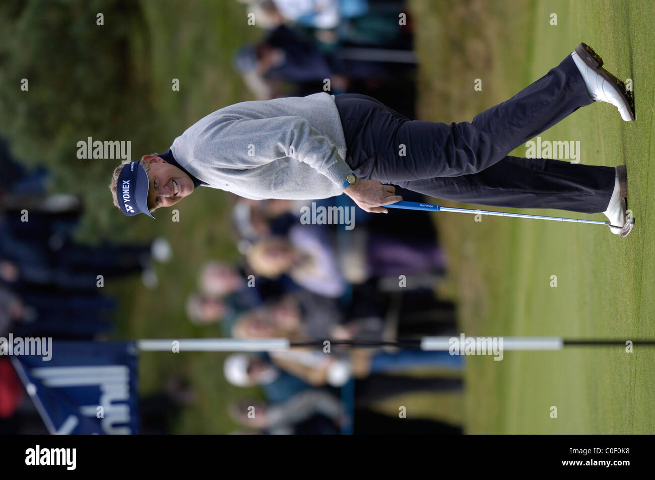 Colin Montgomerie Golfer auf dem Grün mit putter Stockfoto