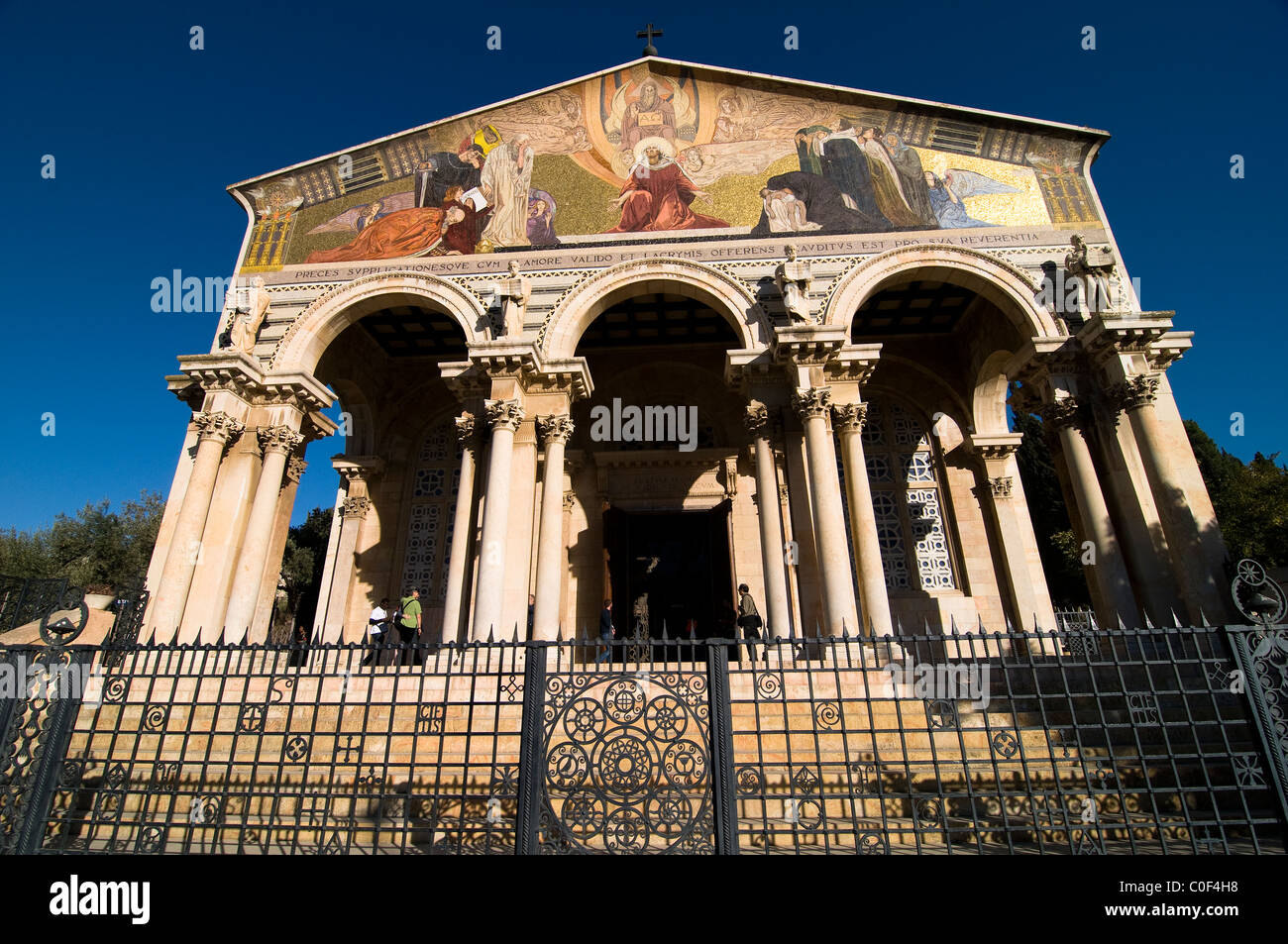 Die schöne Kirche aller Nationen in Ost-Jerusalem. Stockfoto