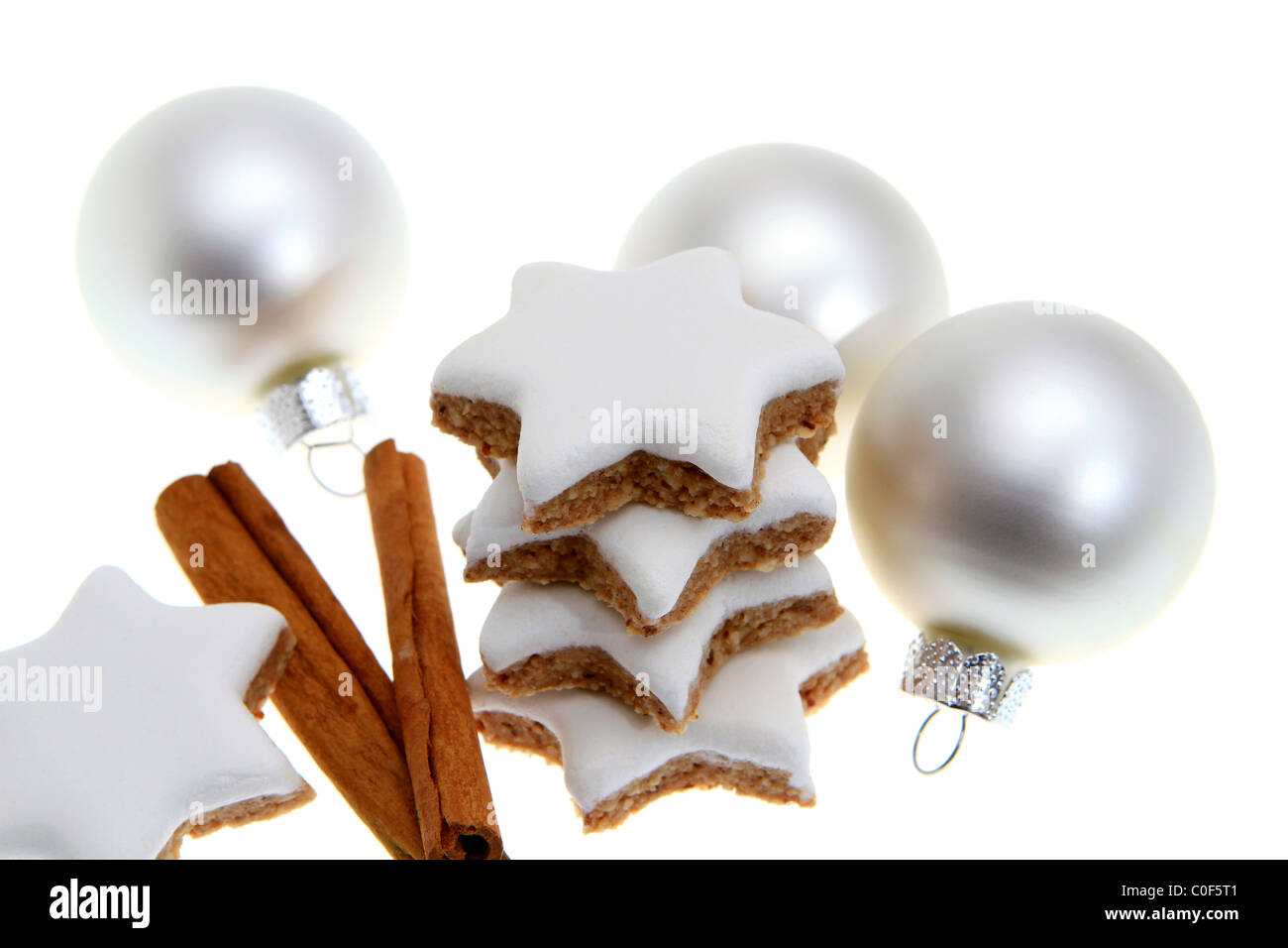 Stilleben, Zimt Weihnachtssterne Stockfoto