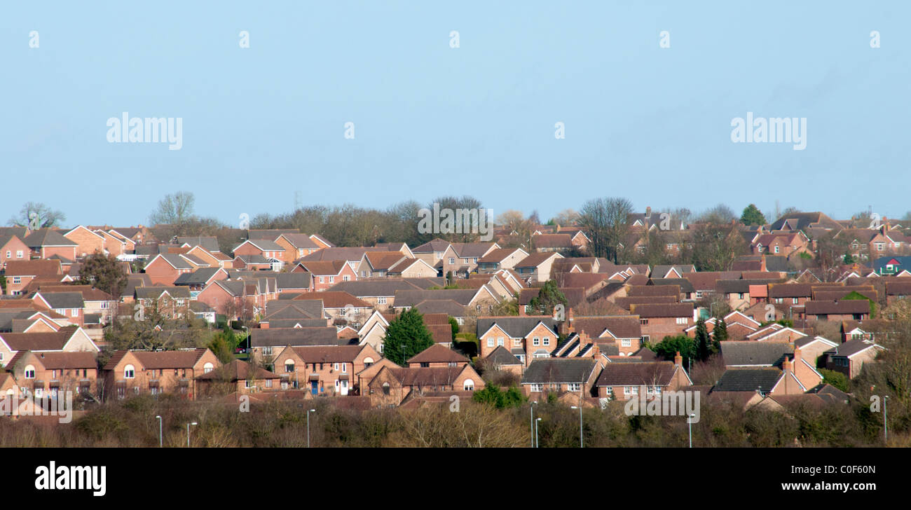 Häuser auf dichten Wohnsiedlung Stockfoto