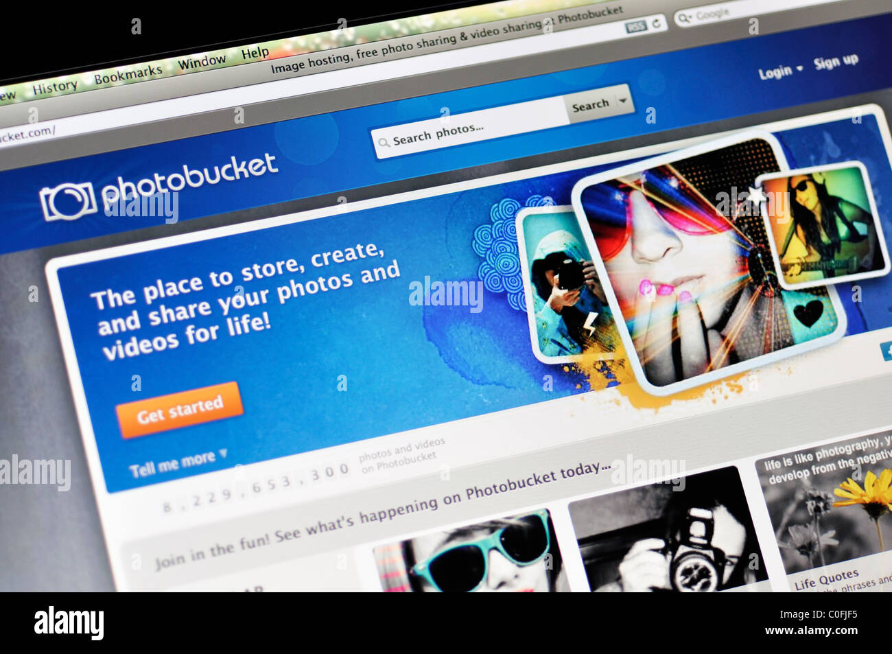 Photobucket Bild-Hosting-website Stockfoto Photobucket Bild-Hosting-website Stockfoto