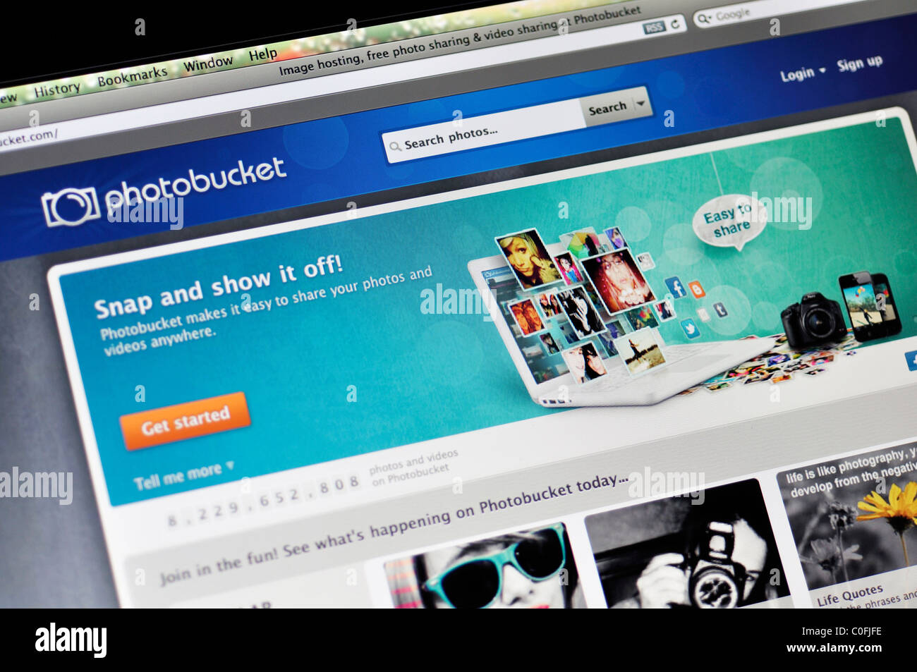 Photobucket Bild-Hosting-website Stockfoto Photobucket Bild-Hosting-website Stockfoto