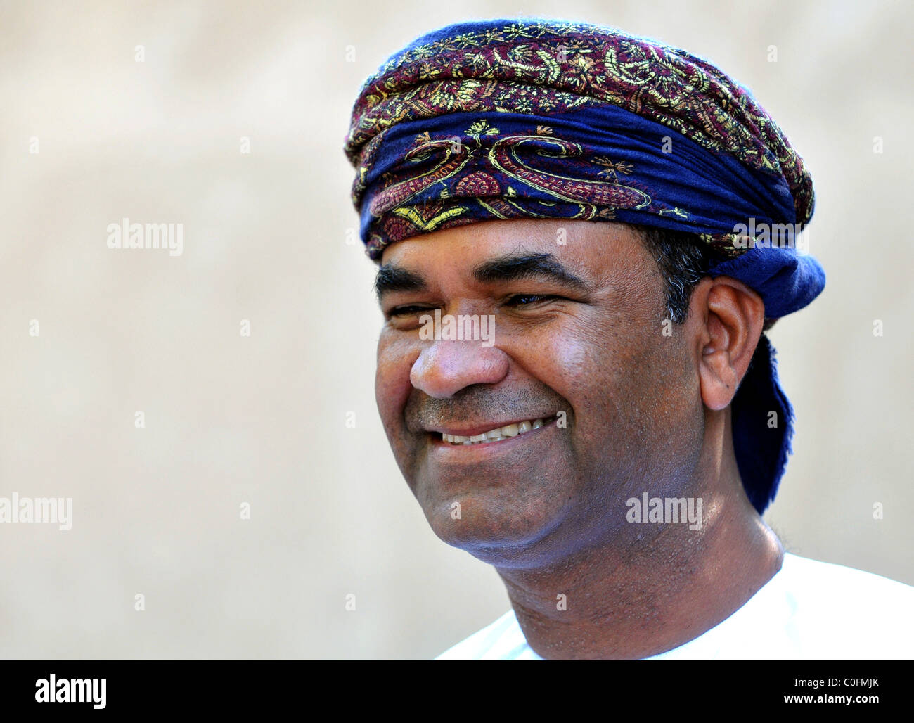 Lokale Mann. Das Sultanat von Oman. Stockfoto