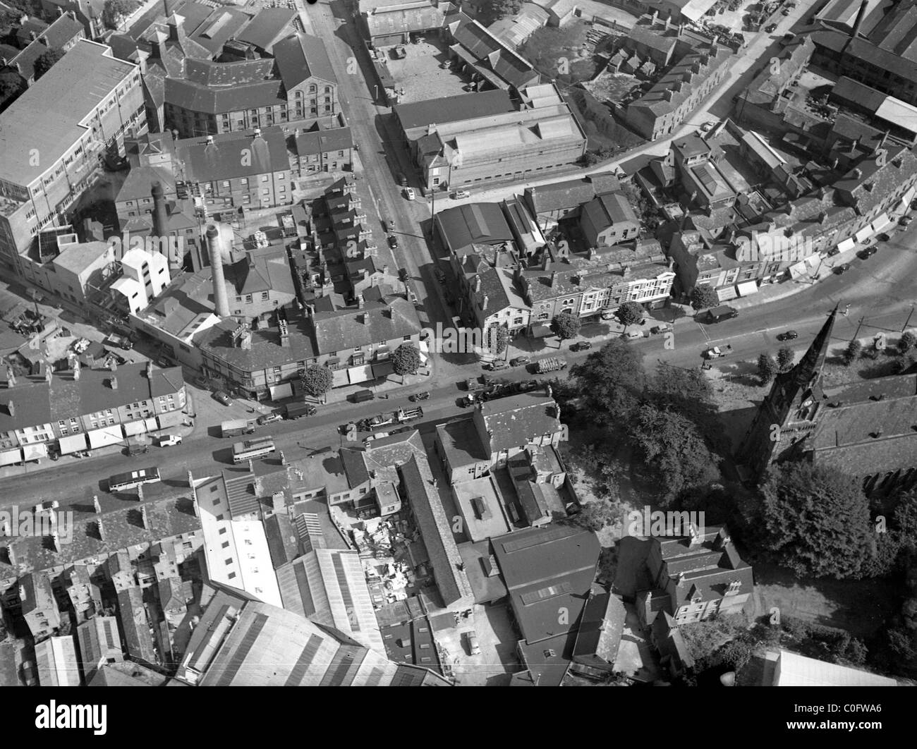 Luftaufnahme der Kapelle Asche in Wolverhampton in den 1950er Jahren Stockfoto
