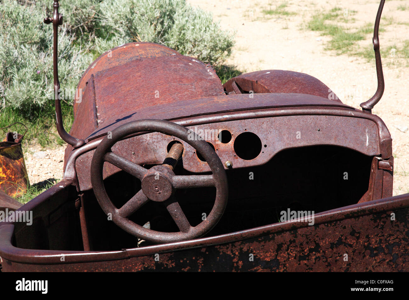 Alten rostigen Auto Geisterstadt Bodie State Park Stockfoto