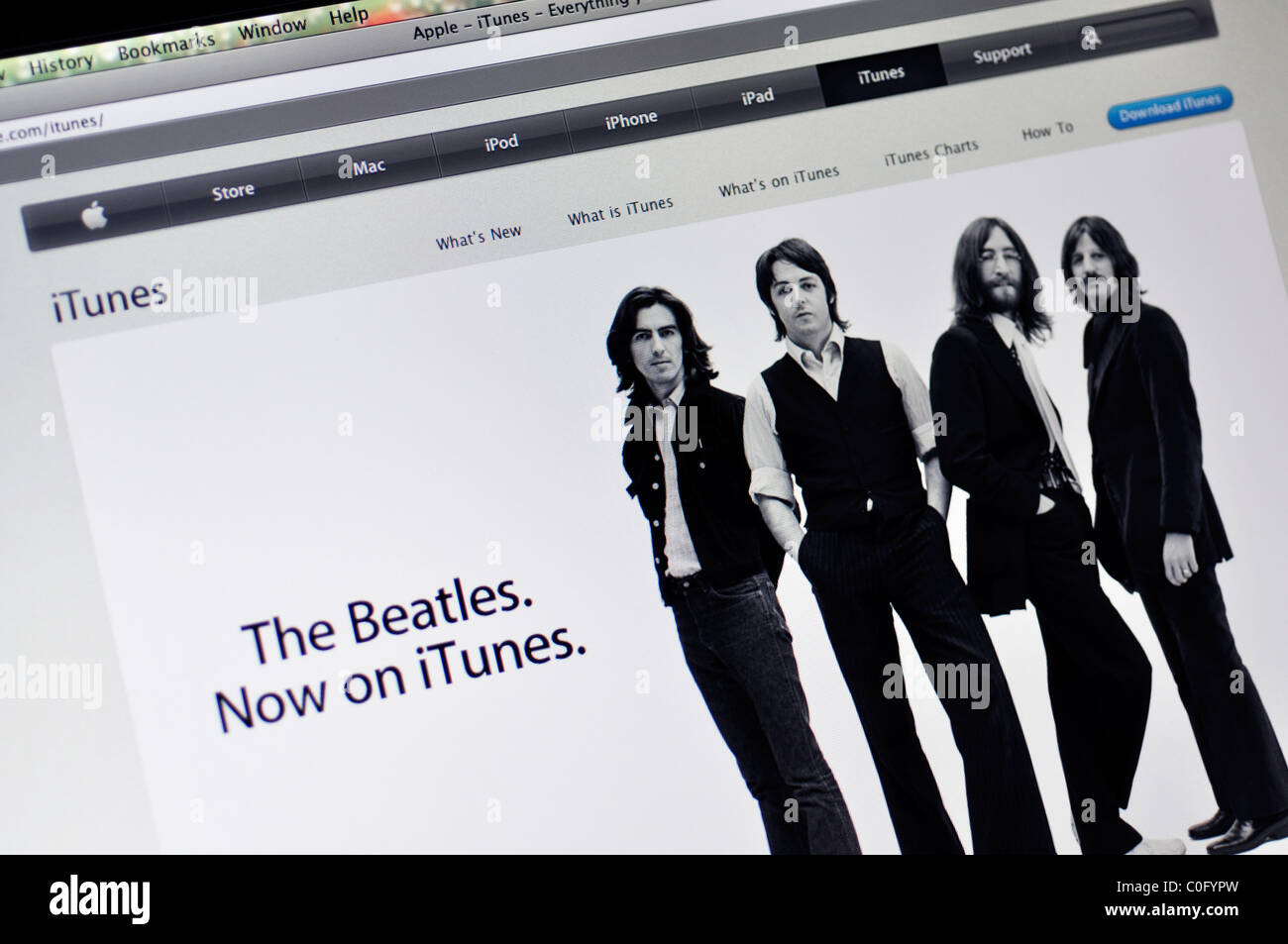 iTunes Apple Online-Store-website Stockfoto