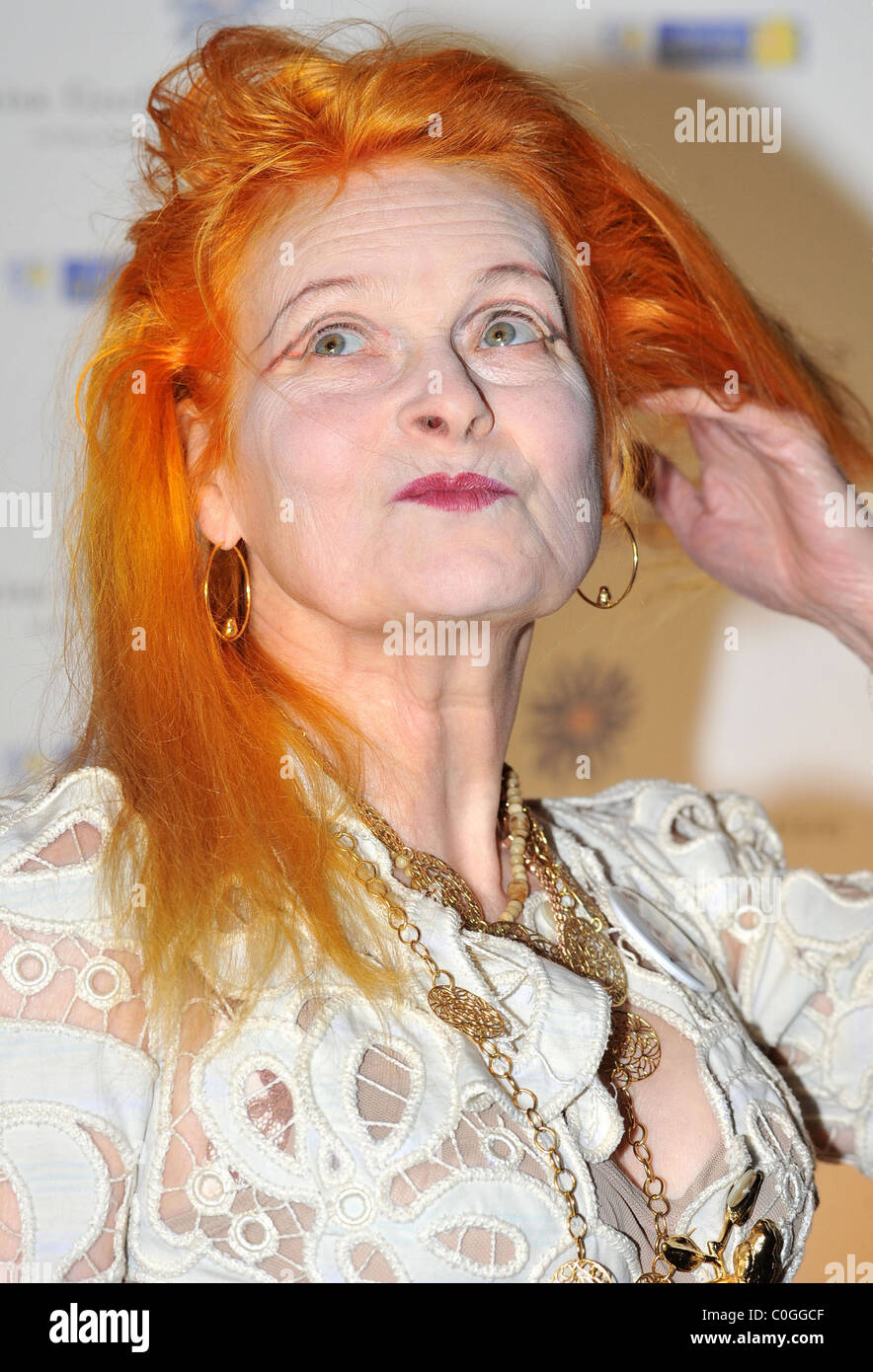 Vivienne Westwood auf die Raisa Gorbachev Foundation Gala-Dinner an der Hampton Court Palace in London, England - 07.06.08: Stockfoto