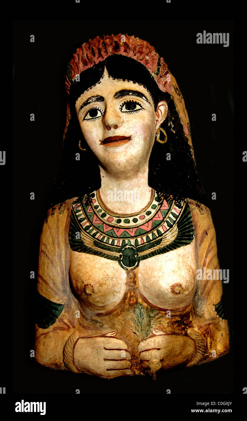 Roman Periode AD 120 150 Achmim Maske Mädchen Ägypten ägyptische Museum Stockfoto