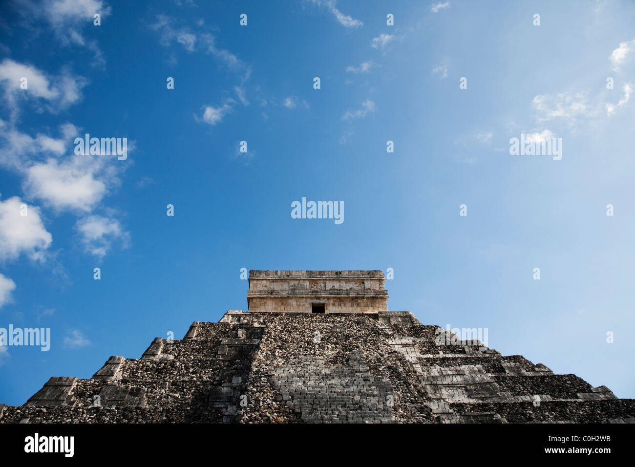 El Castillo präkolumbische Maya-Pyramide in Chichen Itza Yucatan, Mexiko Stockfoto