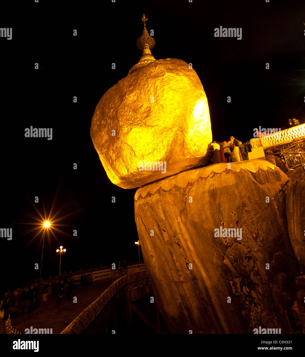Golden Rock in Myanmar Stockfoto