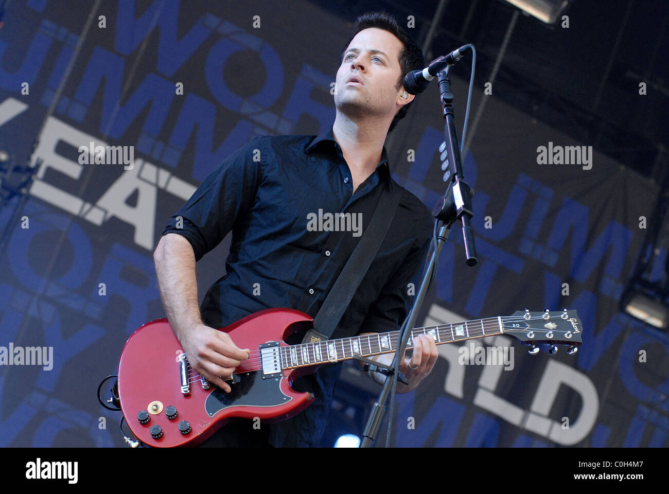 Tom Linton von Jimmy Eat World Download Festival 2008 - Tag drei Donington Park Derbyshire, England - 15.06.08 Stockfoto