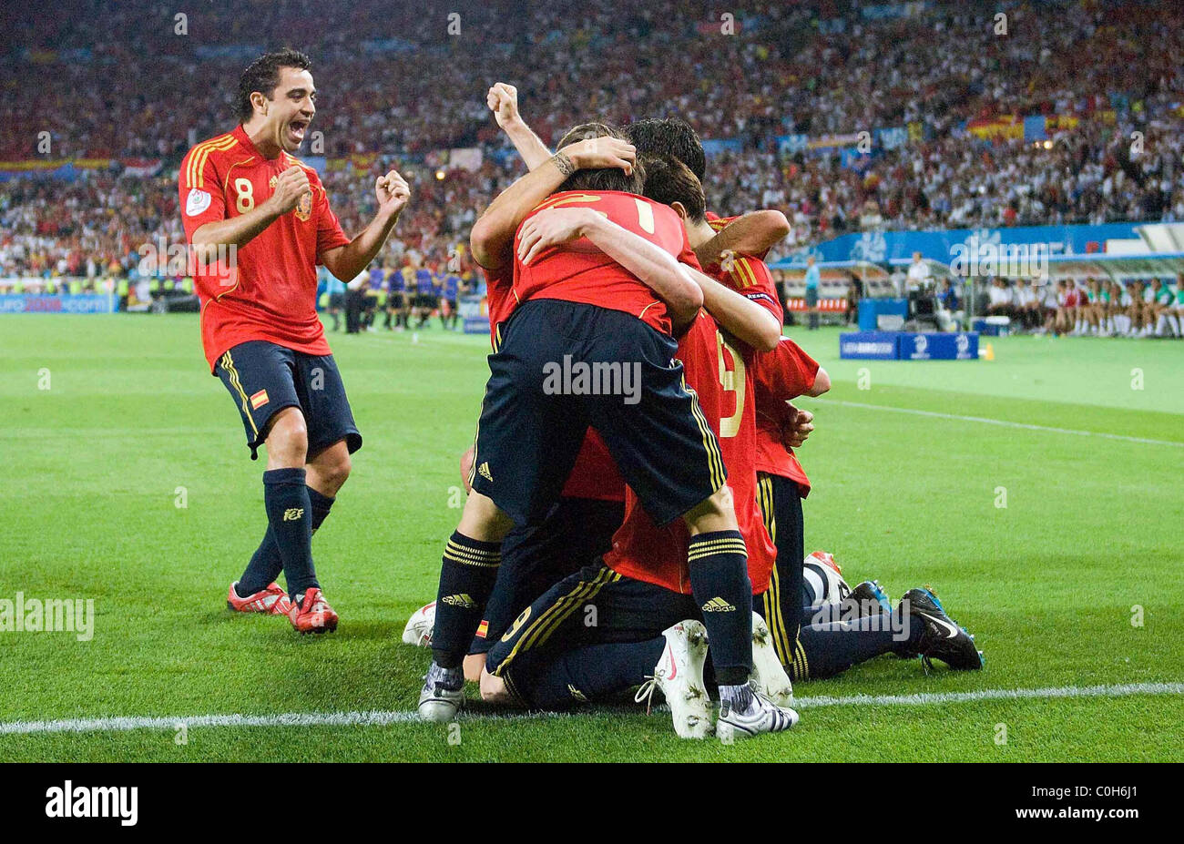 Fernando Torres Spanien und Team Kameraden feiern auf sein Tor im
