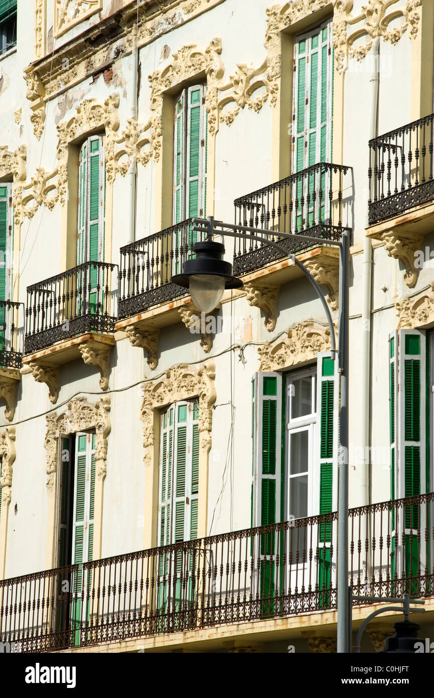 Modernistischen Gebäude im Zentrum von Melilla.Spain. Stockfoto