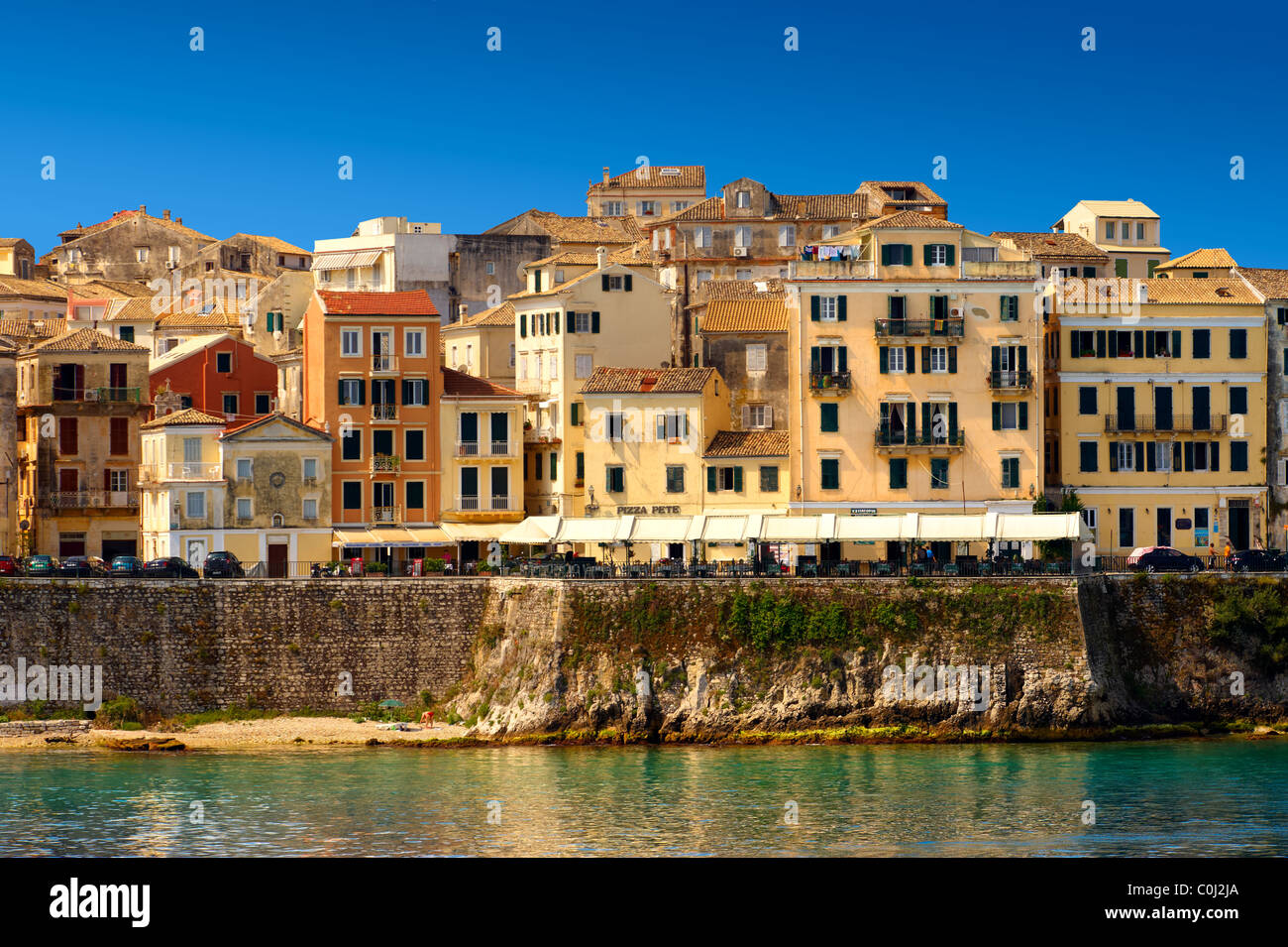 Die UNESCO Welt Hertitage Korfu Altstadt, griechische Ionische Inseln Stockfoto