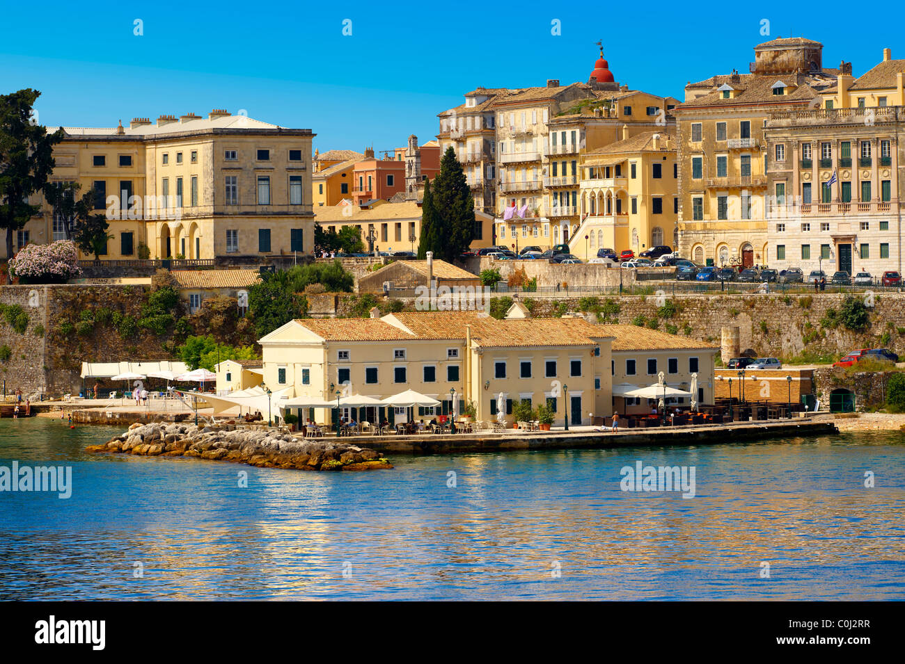 Die UNESCO Welt Hertitage Korfu Altstadt, griechische Ionische Inseln Stockfoto