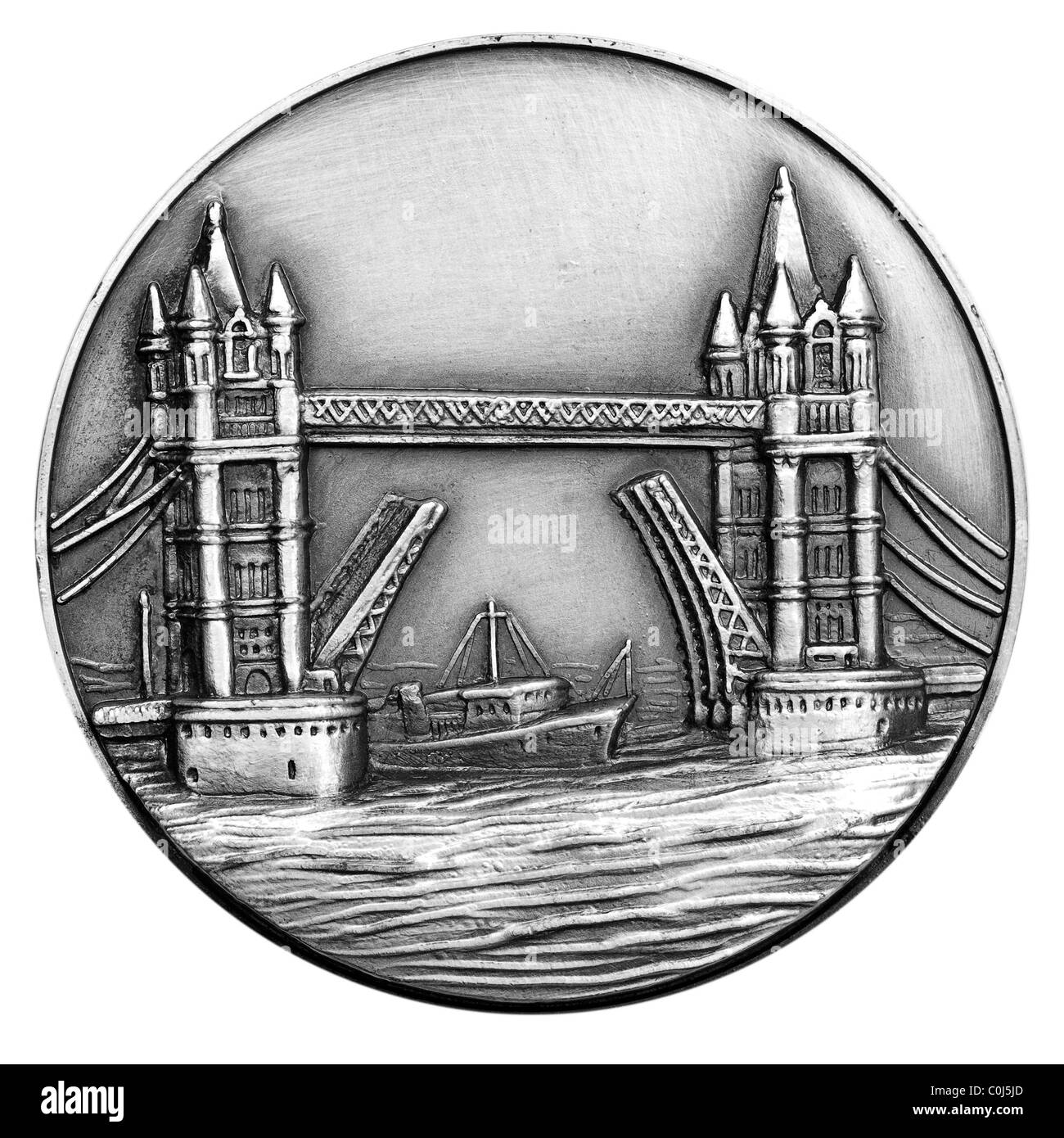 1981 der Gillette London Marathon Finisher Medaille - UK. Stockfoto