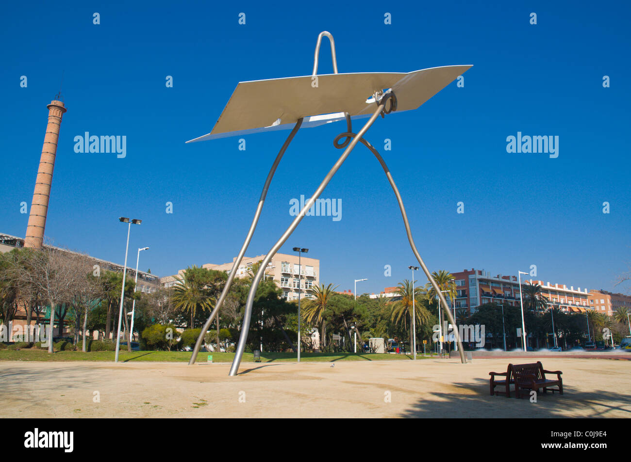 David-Skulptur ich Goliat von Antoni Llena im Parc de Les Cascades Park Barcelona Catalunya Spanien Europa Stockfoto