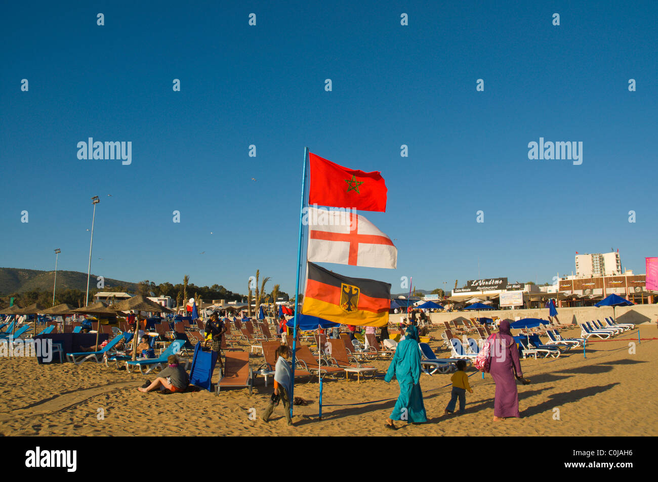 Strand vor Agadir Souss südlichen Marokko Nordwestafrika Stockfoto