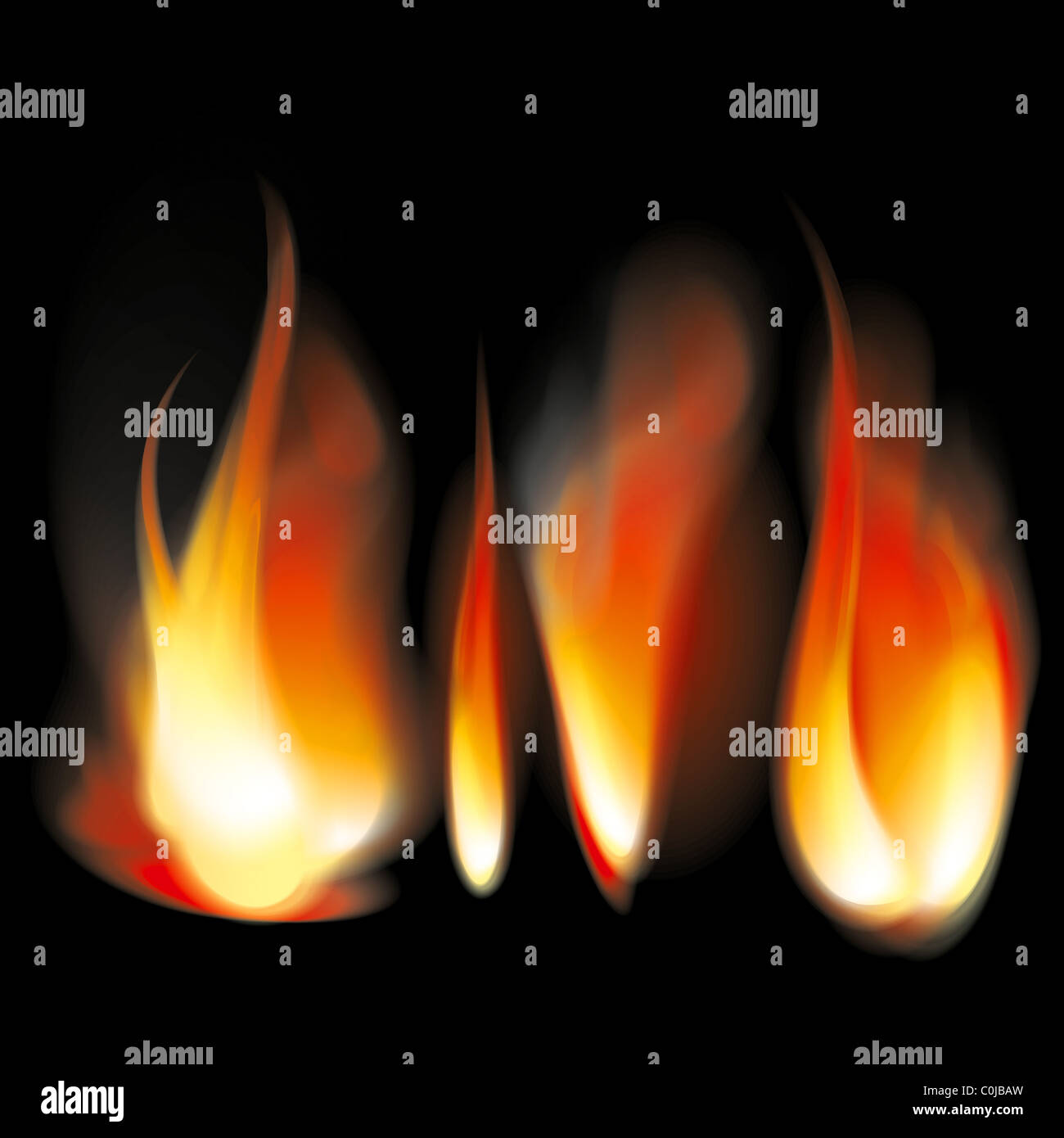 Flamme-Zungen Stockfoto