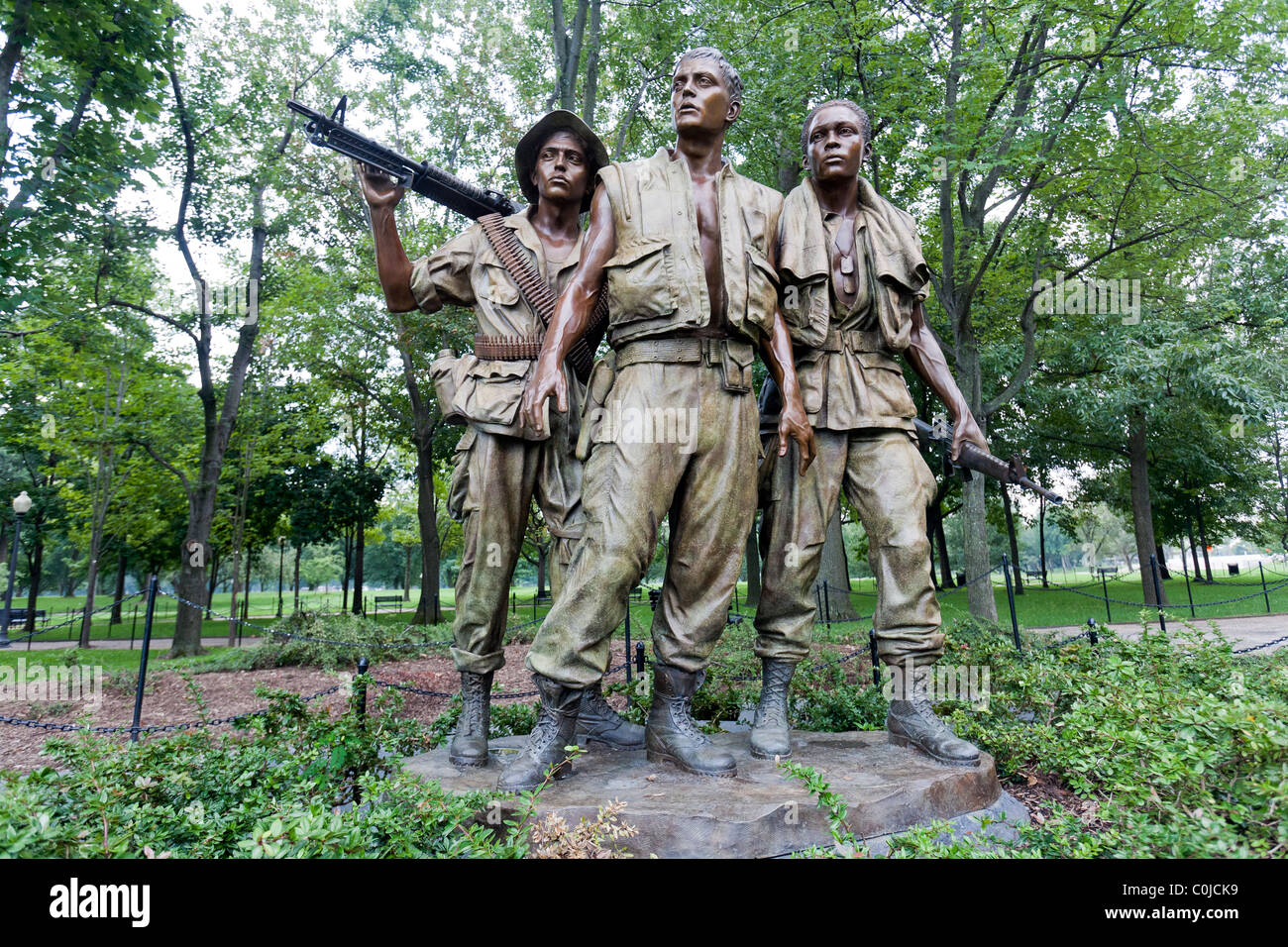 Vietnam Veterans Memorial Soldaten Statue. Stockfoto