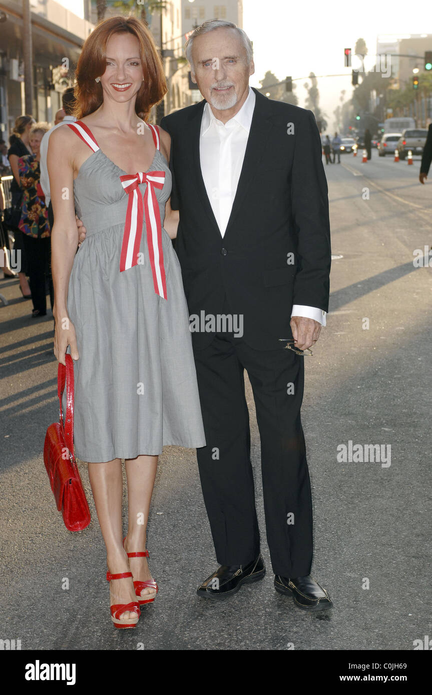 Dennis Hopper und Victoria Duffy Welt-premiere von "Swing Abstimmung" am El Capitan Theater - Ankünfte Hollywood, Kalifornien Stockfoto