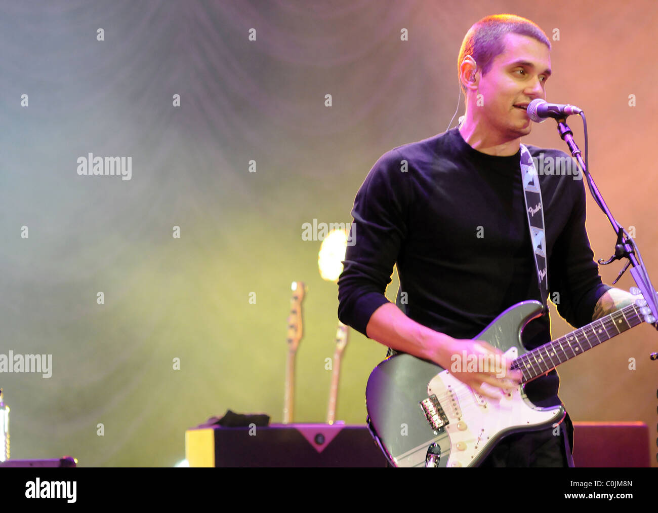 John Mayer die live bei der Verizon Wireless Amphitheater Irvine, California - 27.07.08 Stockfoto