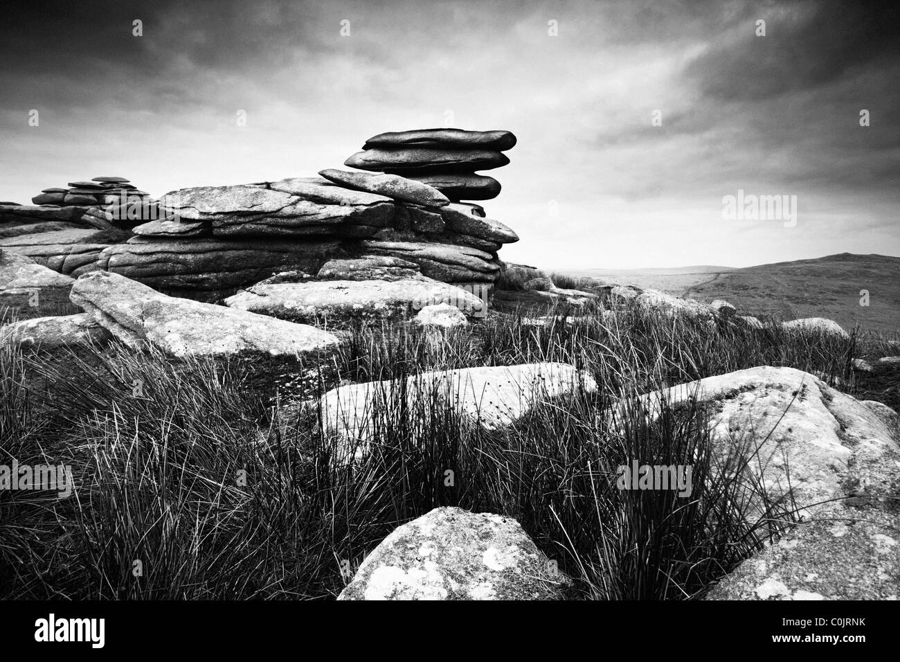 Grobe Tor. Bodmin Moor. Cornwall. England. VEREINIGTES KÖNIGREICH. Stockfoto