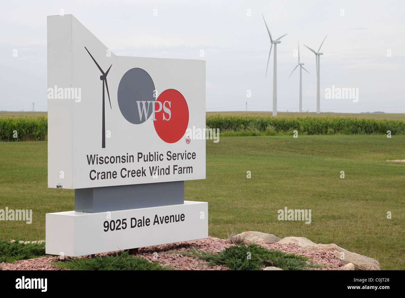 Wisconsin Public Service Crane Creek Windpark Stockfoto