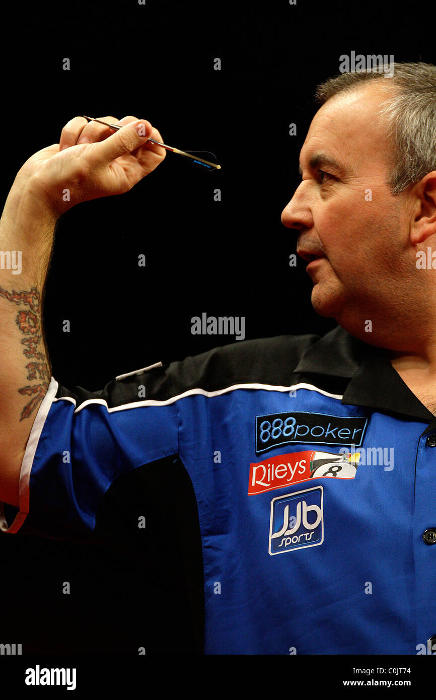 PDC Dart Liga aus der Odyssey Arena in Belfast Stockfoto