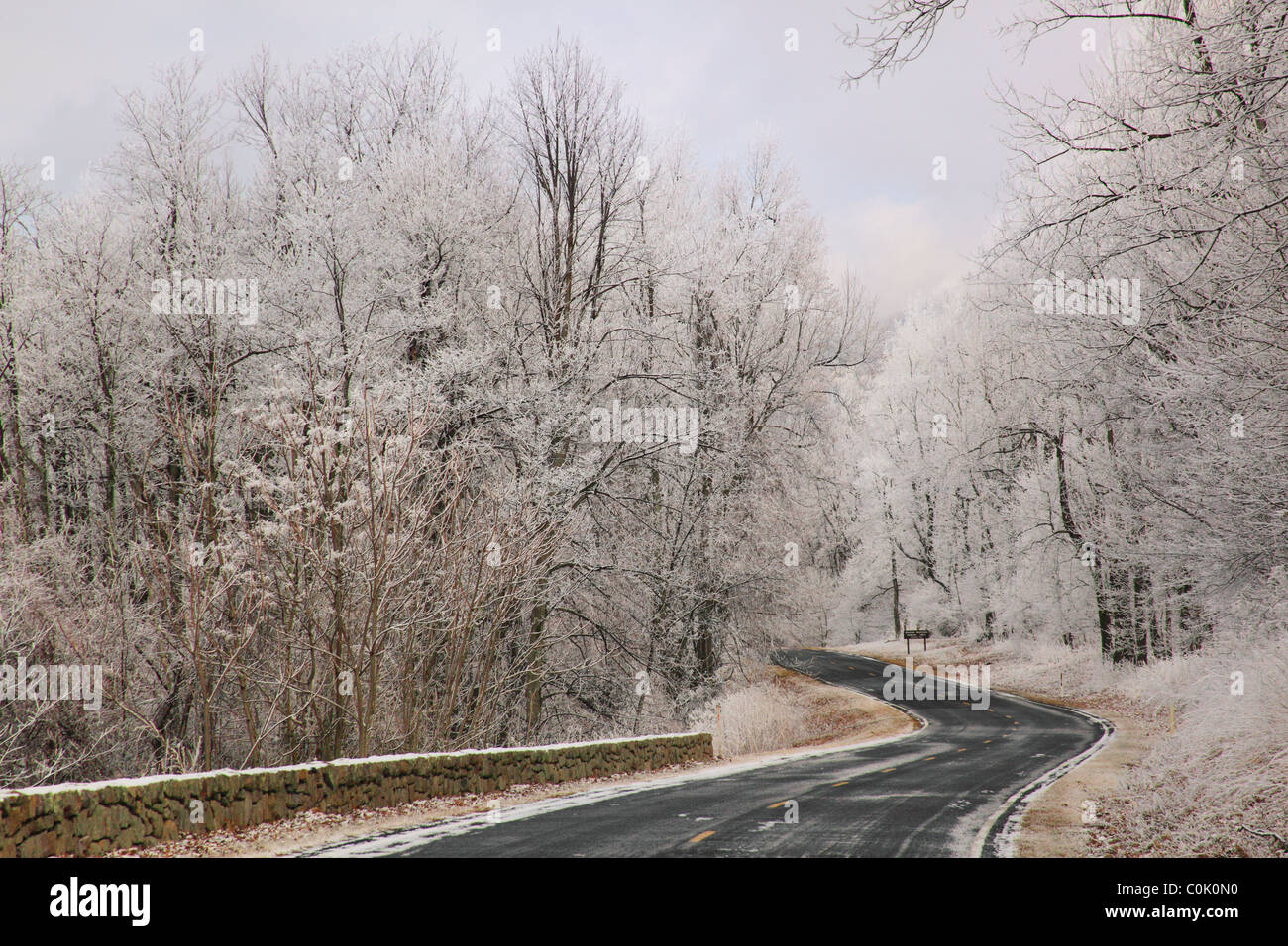 Skyline Drive in der Nähe von Swift laufen Lücke, Shenandoah-Nationalpark, Virginia, USA Stockfoto