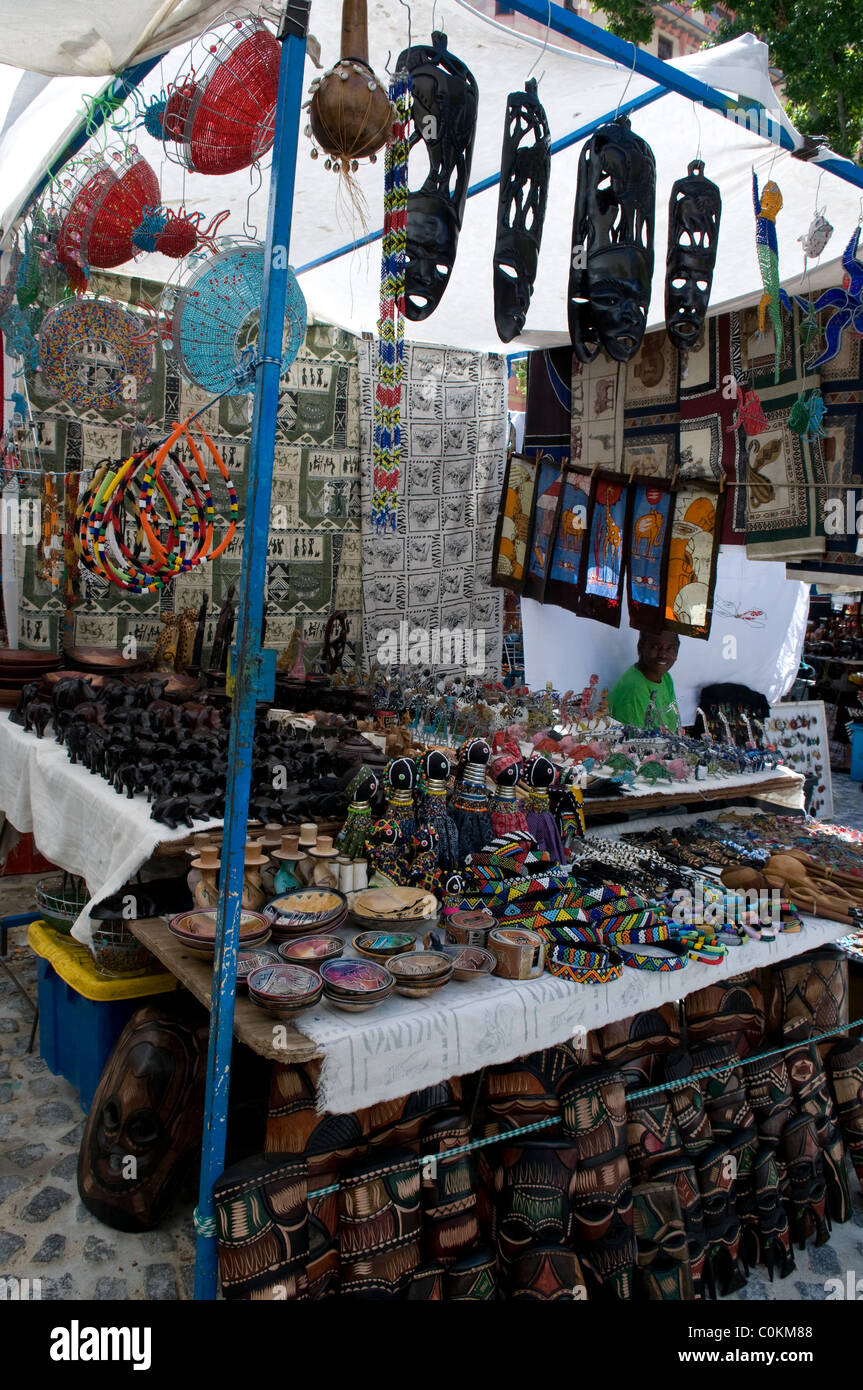 Marktstand mit Souvenirs, Cape Town, Südafrika Stockfoto