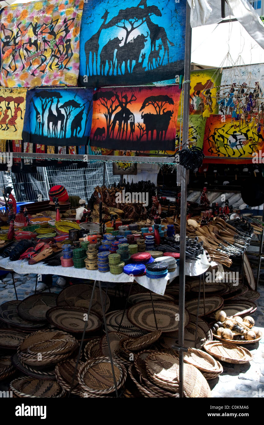 Marktstand mit Souvenirs, Cape Town, Südafrika Stockfoto
