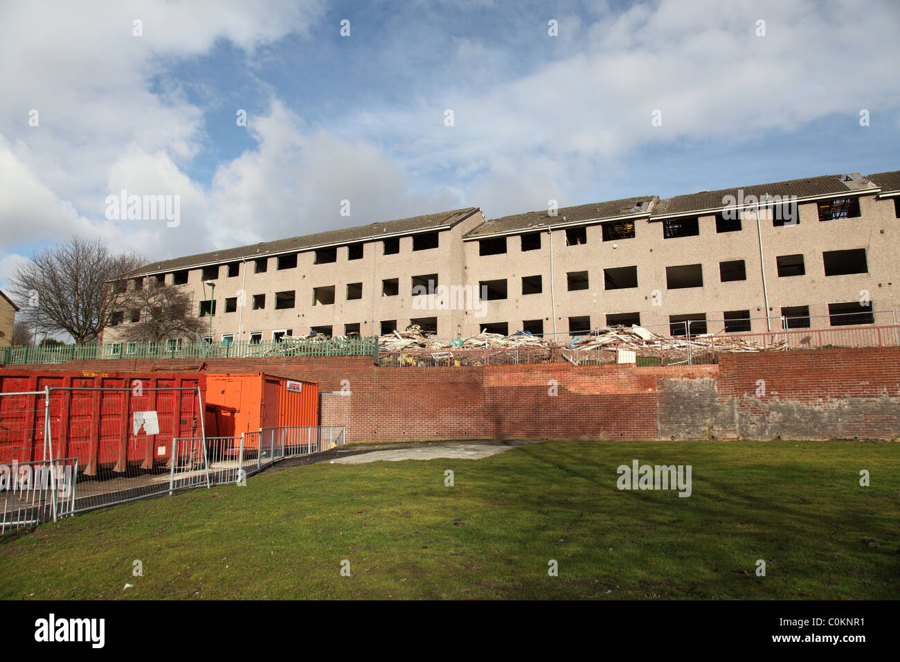 Gemeinderat für den sozialen Wohnungsbau in der St Ann Gegend von Nottingham abgerissen werden. Stockfoto