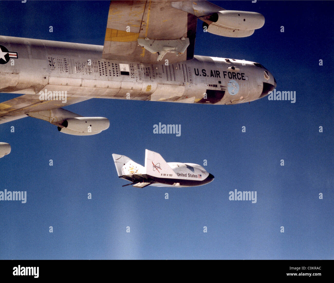 X-38, experimentelle Crew Fahrzeug für sichere Rückkehr Astronauten zur Erde von einer Raumstation zurück. Stockfoto
