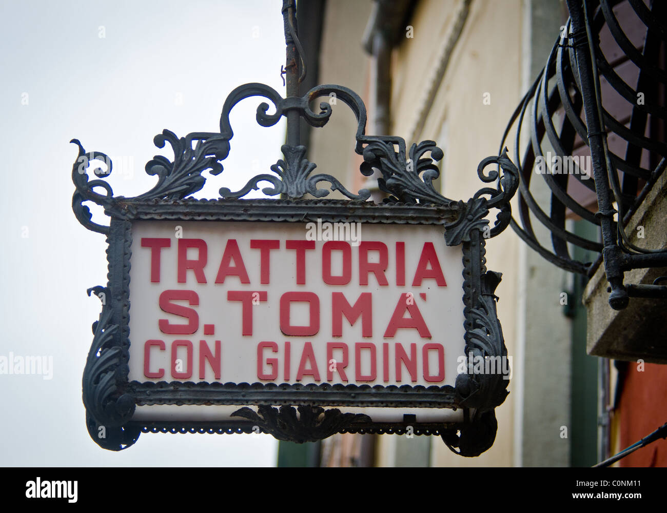 Alten Trattoria Zeichen, Italien-Venedig Stockfoto