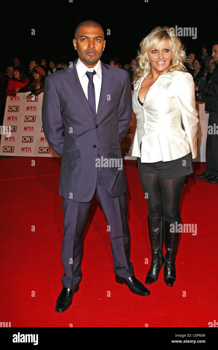 Noel Clarke und Camille Coduri National Television Awards 2008 statt, in der Royal Albert Hall - London, England eingetroffen- Stockfoto