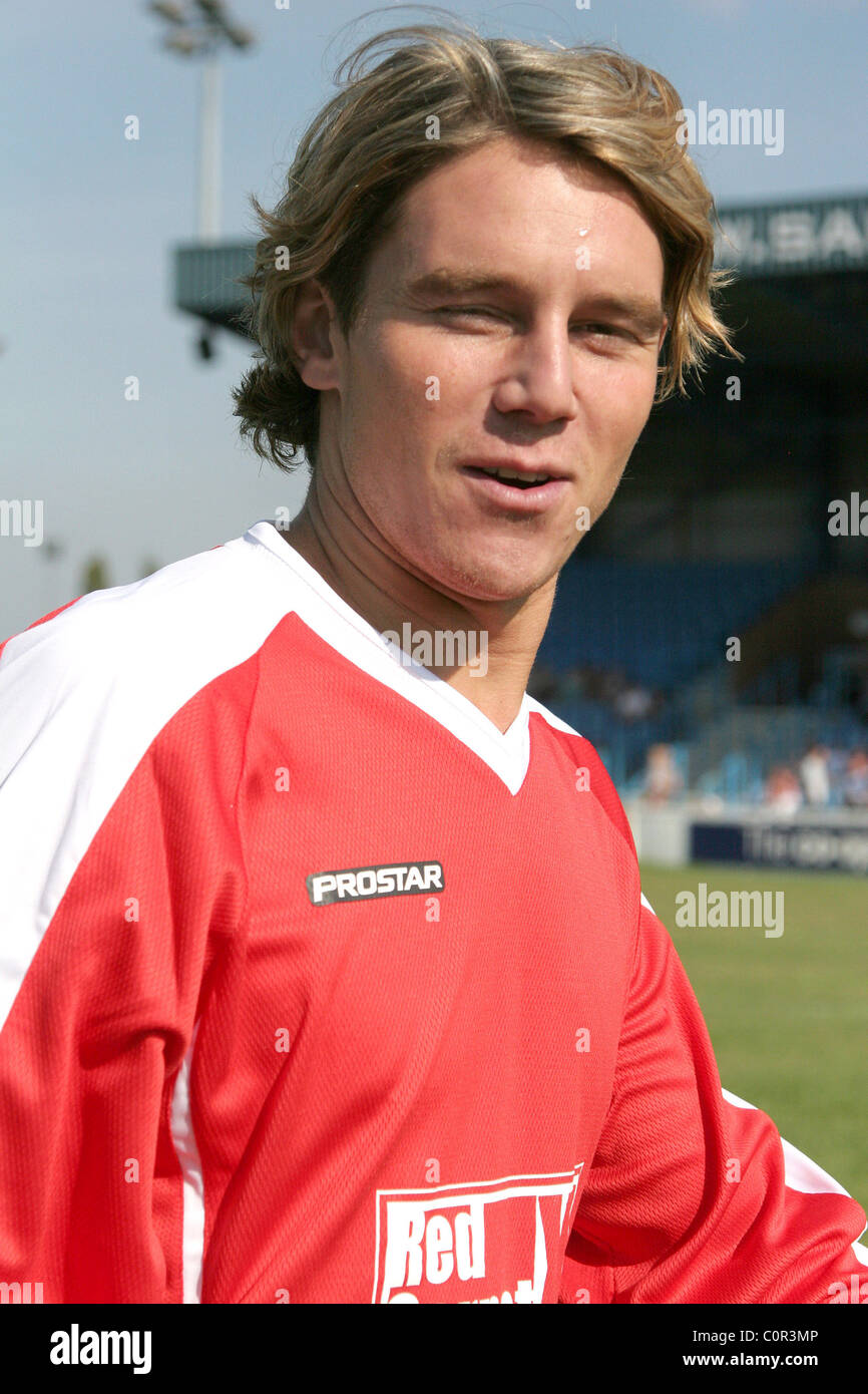 Ziggy Lichman Emmerdale All Stars V The Red Carpet Charity Fußball zugunsten DebRA im Hause Featherstone Rovers West Stockfoto
