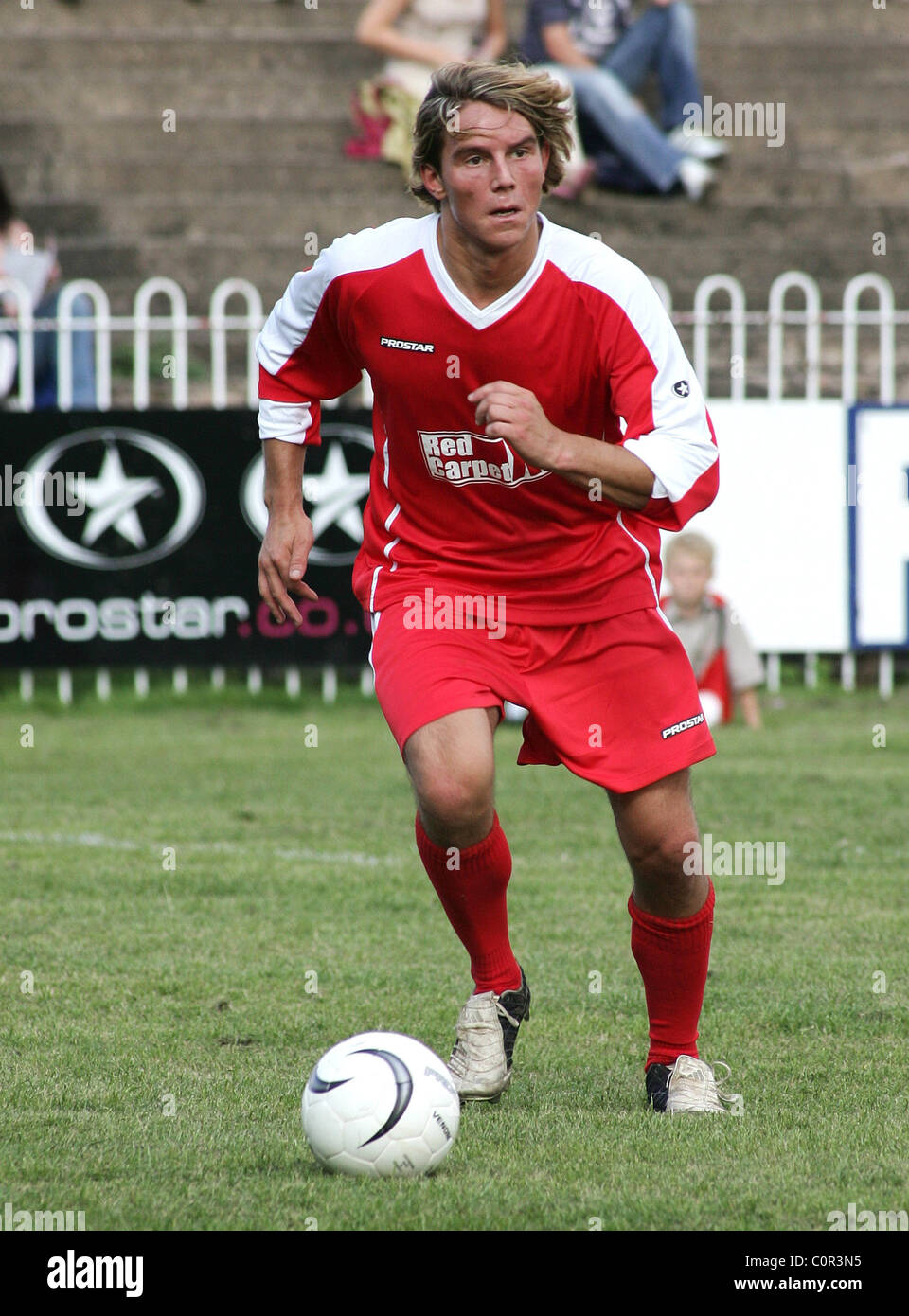Ziggy Lichman Emmerdale All Stars V The Red Carpet Charity Fußball zugunsten DebRA im Hause Featherstone Rovers West Stockfoto