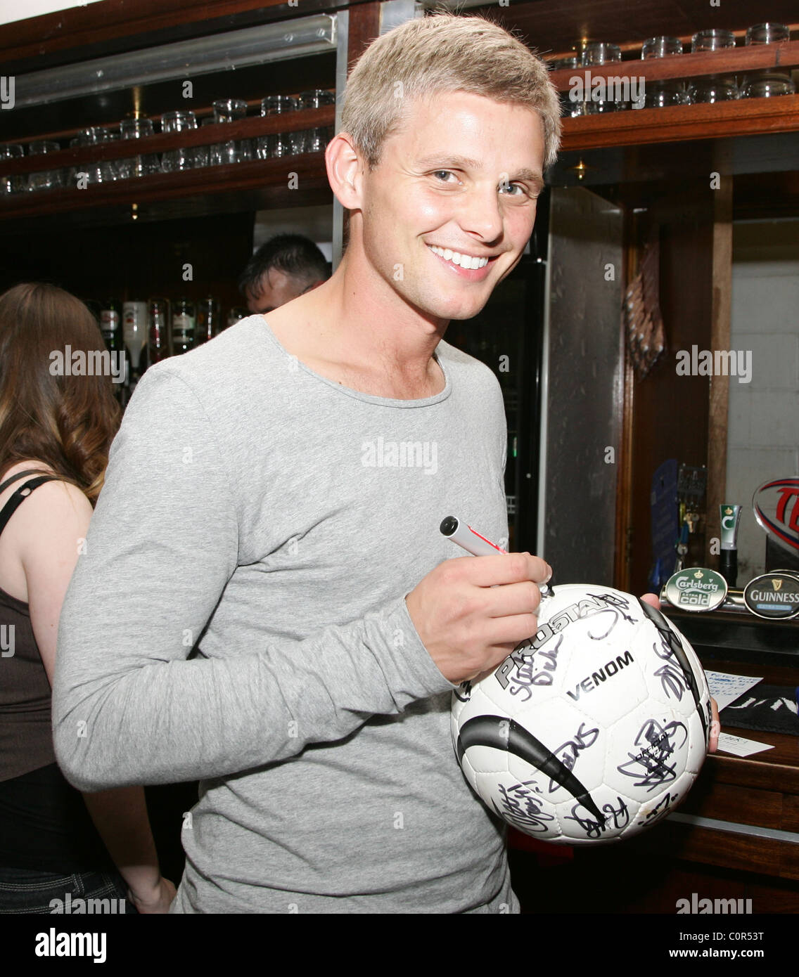 Jeff Brazier Emmerdale All Stars V The Red Carpet Charity Fußball zugunsten DebRA im Hause Featherstone Rovers West Stockfoto