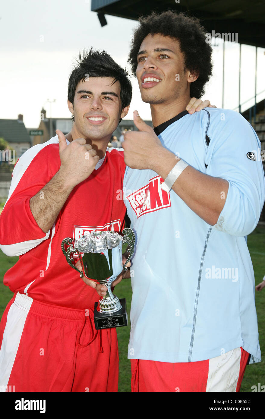 Anthony Hutton Emmerdale All Stars V The Red Carpet Charity Fußball zugunsten DebRA im Hause Featherstone Rovers West Stockfoto