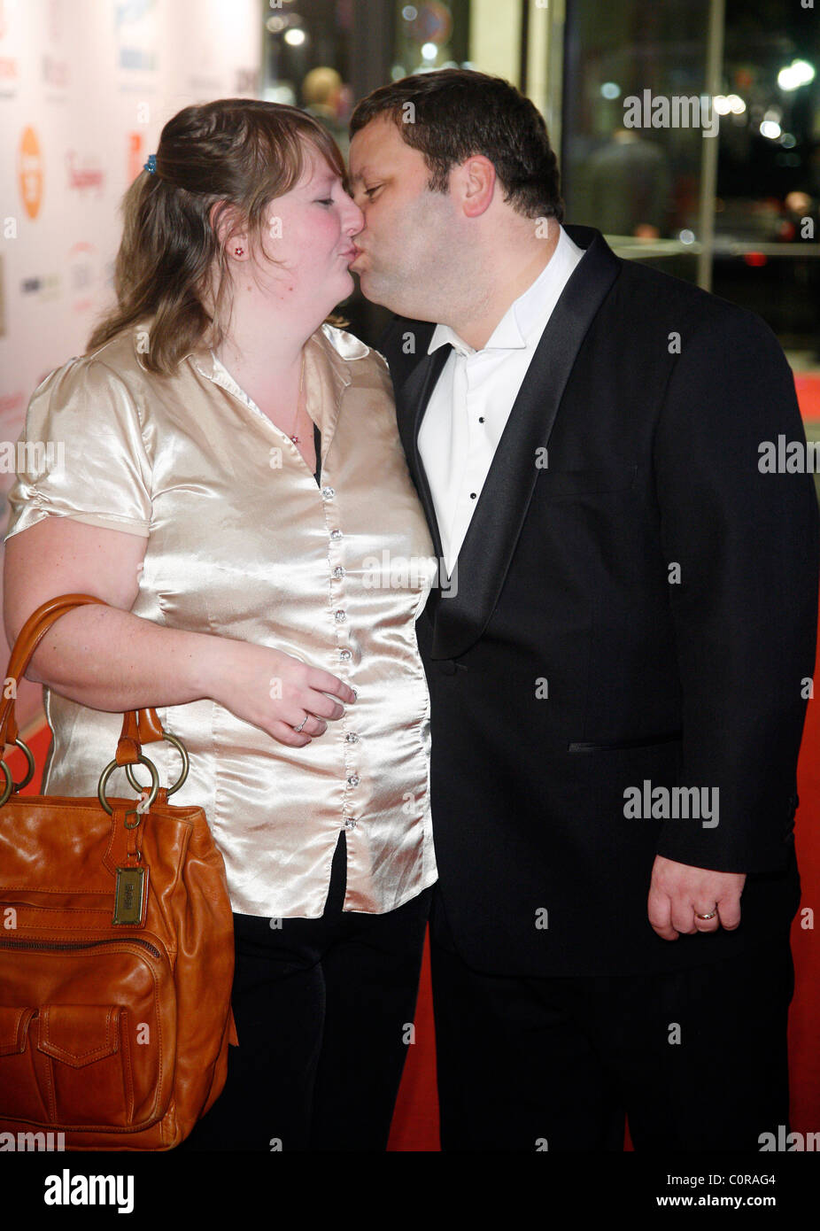 Paul Potts, Frau Julie Ann Dolphin Aid Gala im Intercontinental Hotel Düsseldorf, Deutschland - 15.11.08 Stockfoto