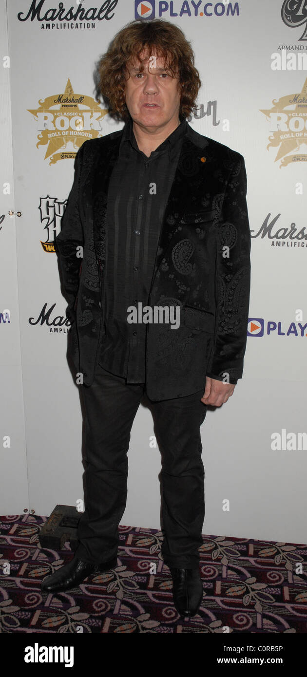 Gary Moore, Classic Rock Roll Of Honour im Park Lane Hotel - innen London, England eingetroffen - 03.11.08: Stockfoto