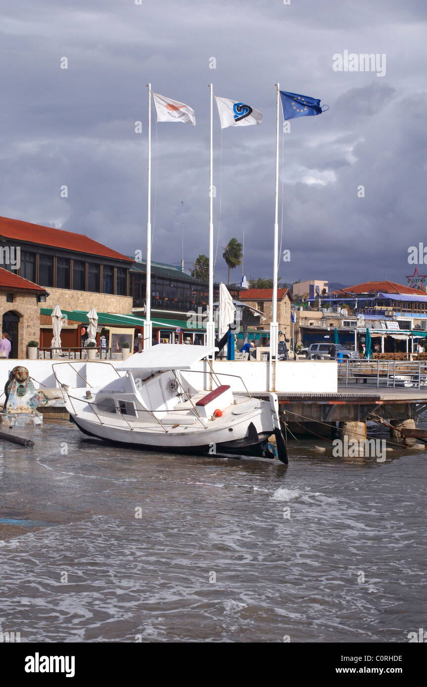 Der Hafen und der Hafen von Paphos Südzypern Stockfoto