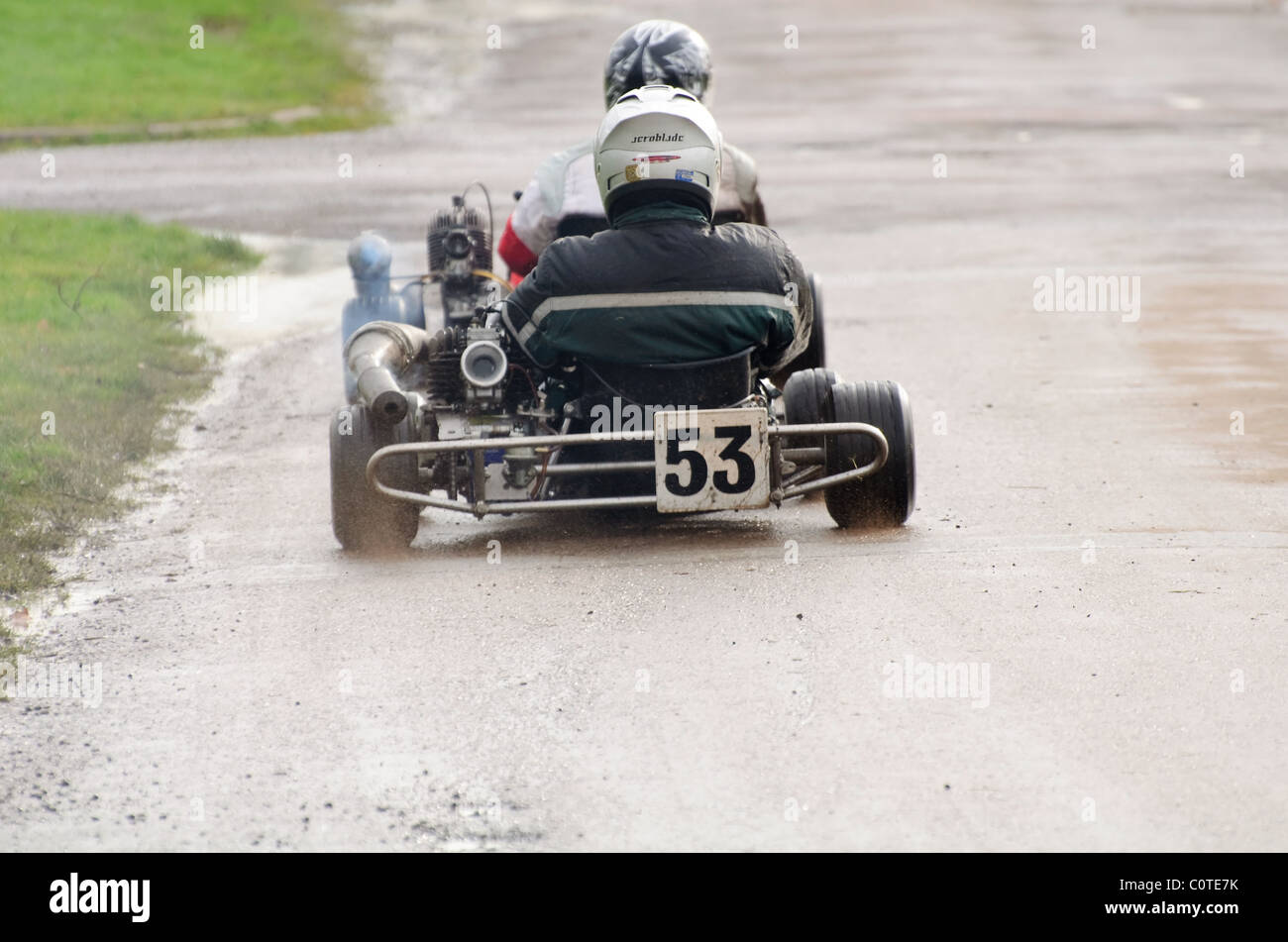 Klassischen Kart - Rennen Retro Stoneleigh Park Stockfoto