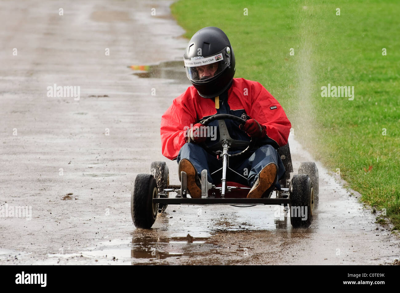 Klassischen Kart - Rennen Retro Stoneleigh Park Stockfoto